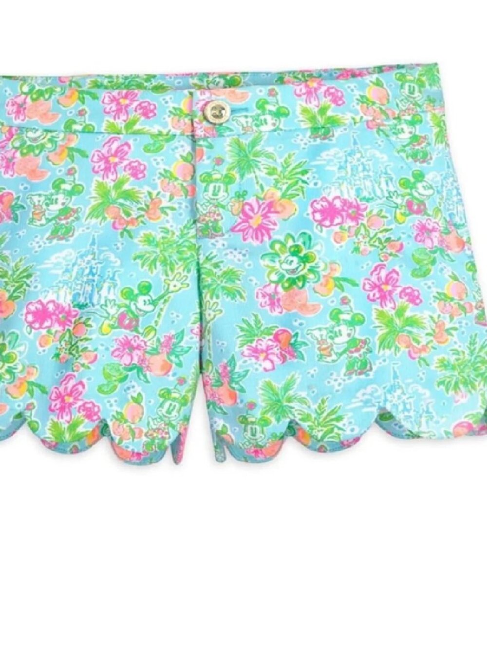 Lilly Pulitzer Size 14 Disney Scalloped Shorts 💚 - Picture 1 of 5